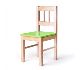 Bigjigs Toys Dřevěná židle zelená