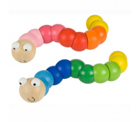 Bigjigs Toys Dřevěný barevný červík 1ks