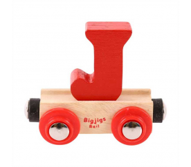 Bigjigs Rail Vagónek dřevěné vláčkodráhy - Písmeno J