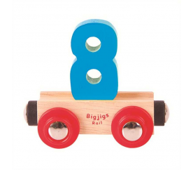 Bigjigs Rail Vagónek dřevěné vláčkodráhy - Číslo 8