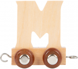 Dřevěný vláček vláčkodráhy abeceda písmeno M