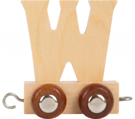 Dřevěný vláček vláčkodráhy abeceda písmeno W