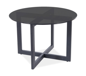 Signal Konferenčný stôl ALMERIA B  ?  60 cm sklo Čierna /Čierna Mat
