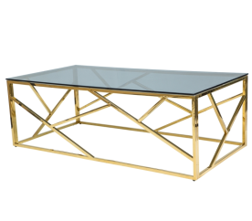 Signal Konferenčný stôl ESCADA A 120x60 cm dymové Sklo/Zlatá