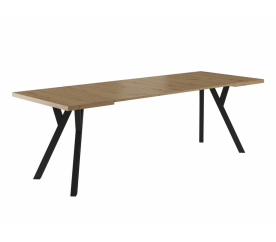 Signal Jedálenský stôl GUSTO 120(160)x68 cm Dub Wotan / Biela
