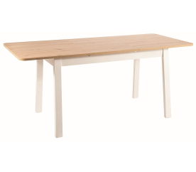 Signal Jedálenský stôl IKAR 124(168)x74 Dub Artisan / Biela
