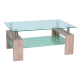 Signal Konferenčný stôl LISA II 110x60 cm Sklo/Dub Sonoma