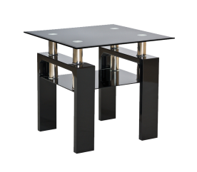Signal Konferenčný stôl LISA D 60x60 cm Čierna Lak