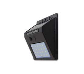LED solárna lampa 20SMD - 200 lm - senzor súmraku - studená biela