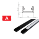 Hliníkový Profil pro LED pásky A Povrchový Černý 1m