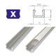 Hliníkový Profil pre LED pásky X Slim Povrchový 1m