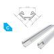 Hliníkový Profil pre LED pásky C Rohový Lakovaný biely 1m