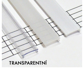 Transparentný difúzor KLIK pre profily A, B, C, 2m