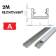 Hliníkový Profil pre LED pásky A Povrchový 2m ELOXOVANÝ