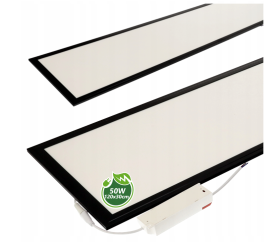 LED panel povrchový - 30x120 - 50W - čierny - neutrálny biely