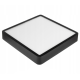 LED panel štvorcový povrchový čierny 30x30x3,5cm - 24W - 1900Lm - neutrálna biela