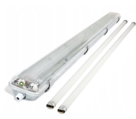 Svietidlo + 2x LED trubica - G13 - 120cm - 18W - 1800lm studená biela - SADA