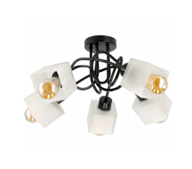 LED závesná lampa LOFT - 5xE27 - CUBE WHITE