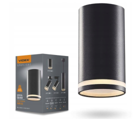LED stropné bodové svietidlo 1xGU10 - čierne
