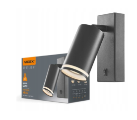 LED noční světlo s vypínačem 1xGU10 - černé