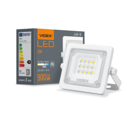 LED reflektor 10W - 900 lm - IP65 - biely