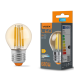 LED žiarovka filament AMBER - E27 - 6W - G45 - teplá biela