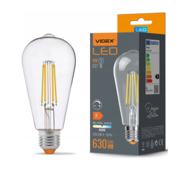 LED žiarovka filament - E27 - 6W - ST64 - stmievateľná - neutrálna biela