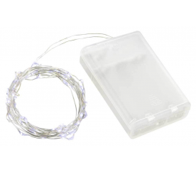 Linder Exclusiv Vianočný reťaz na batérie 50 LED Studená biela
