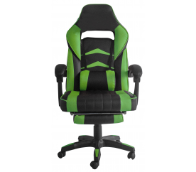 Aga Kancelárska stolička Čierno - Zelená s opierkou pre nohy