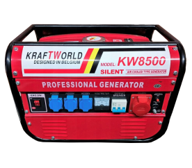 KraftWorld Trojfázová benzínová elektrocentrála KW-8500 2,0kW