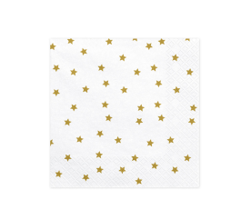 Aga4Kids Papírové ubrousky zlaté hvězdy 33x33 cm 20ks