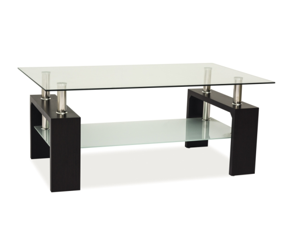 Signal Konferenčný stôl LISA BASIC II 100x60 cm Sklo/Čierna