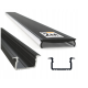 Hliníkový profil pre LED pásiky OXI-Zx zapustený 2m čierny + čierny difúzor