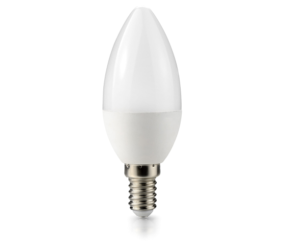 LED žiarovka - E14 - 1W - 85Lm - sviečka - neutrálna biela