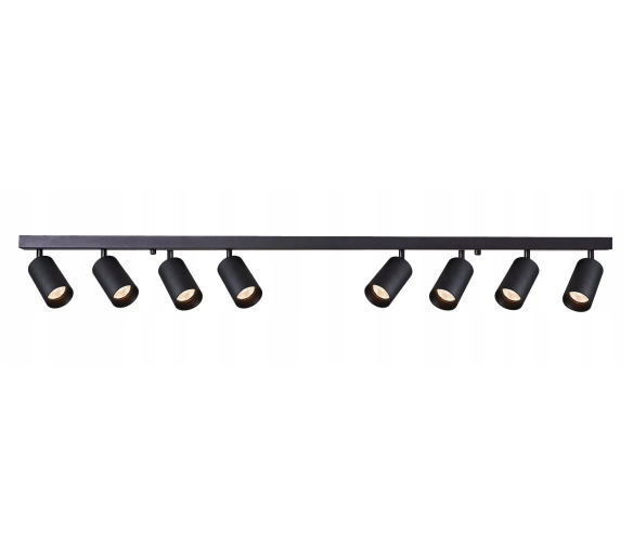 Kolejnicová lampa GU10 VIKI-L 8 - čierna