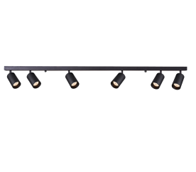 Stropné bodové svietidlo LED VIKI-L 6x GU10 čierne