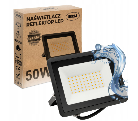 LED reflektor 50W IP65 neutrálna biela