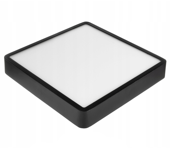 LED panel štvorcový povrchový čierny 30x30x3,5cm - 24W - 1900Lm - neutrálna biela