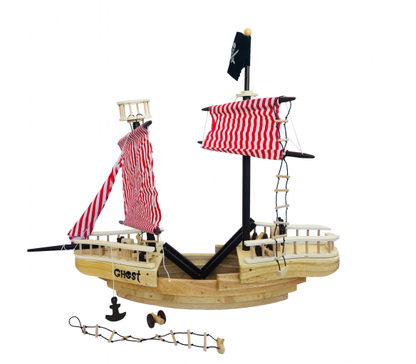 Drevené Hračky Drevená pirátska loď