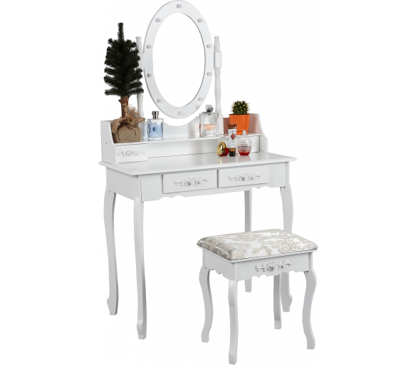 Aga Toaletný stolík so zrkadlom + taburetom MRDT03