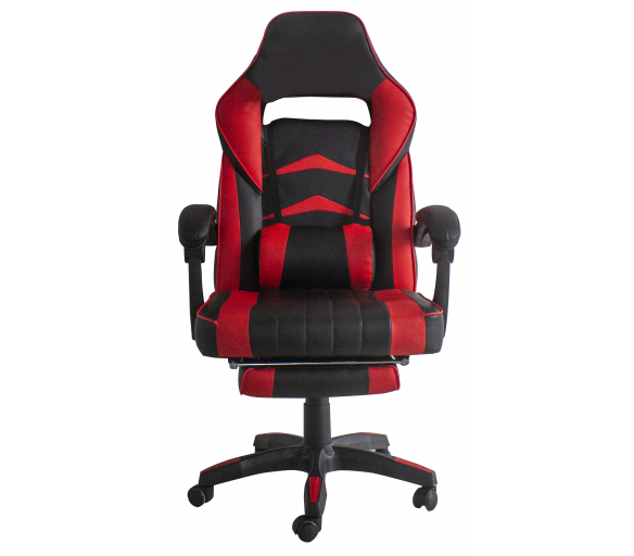 Aga Kancelárska stolička Čierno - Červená s opierkou na nohy