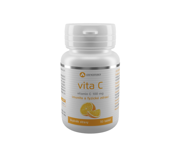 Avanso Vita C 100 mg žuvacie Pre imunitu a fyzické zdravie 50 tabliet