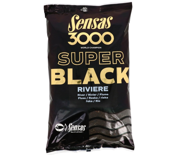 Sensas Kŕmičková zmes 3000 Super Black River 1kg