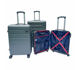 Linder Exclusiv Sada cestovných kufrov SC3002 Sivá