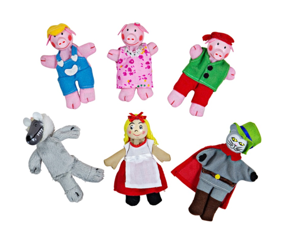 Bigjigs Toys Prstové bábiky rozprávkové postavičky