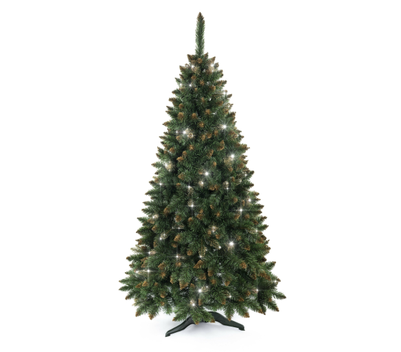 Aga Vianočný stromček Borovica 180 cm Crystal zlatá