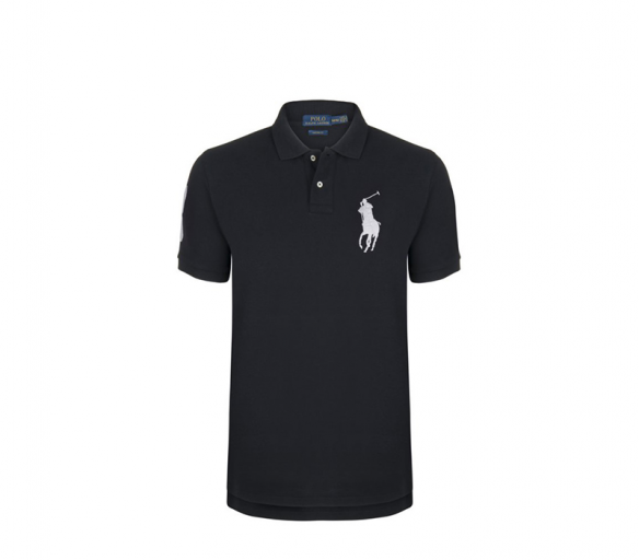 Ralph Lauren Detské Polo tričko Black Big Pony White